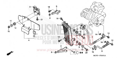 OIL COOLER (VTR1000SP2/3/4/5/6) VTR1000SP3 de 2003